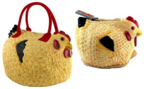 Rubber Chicken Bag and Coin Purse